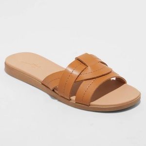 Universal Thread Cognac Kenzie Slide Sandals